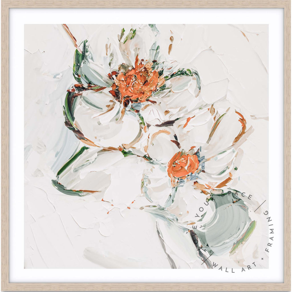 Flourish 50cm x 50cm / Oak Posters Prints & Visual Artwork