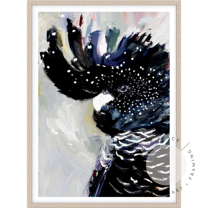 Painted Black Cockatoo A4 (21cm x 29.7cm) / Oak Posters Prints & Visual Artwork