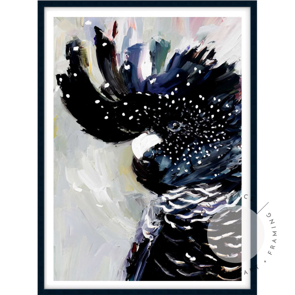 Painted Black Cockatoo A4 (21cm x 29.7cm) / Black Posters Prints & Visual Artwork