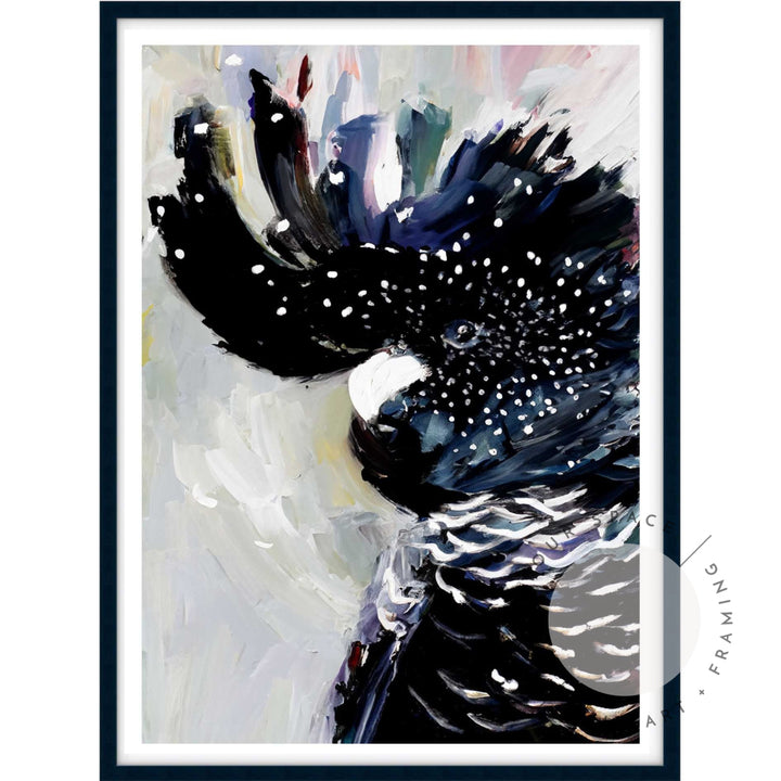 Painted Black Cockatoo A4 (21cm x 29.7cm) / Black Posters Prints & Visual Artwork