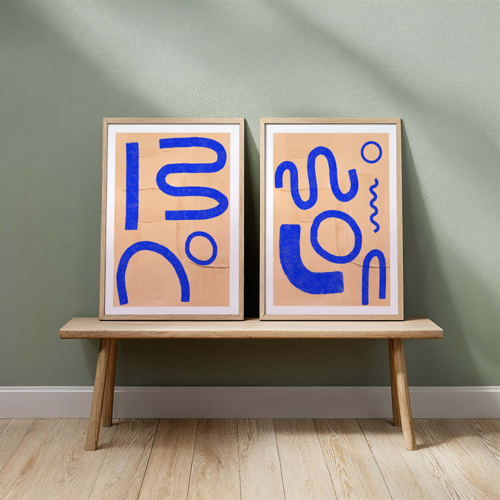 Set of 2 -Désirée I & II - Blue