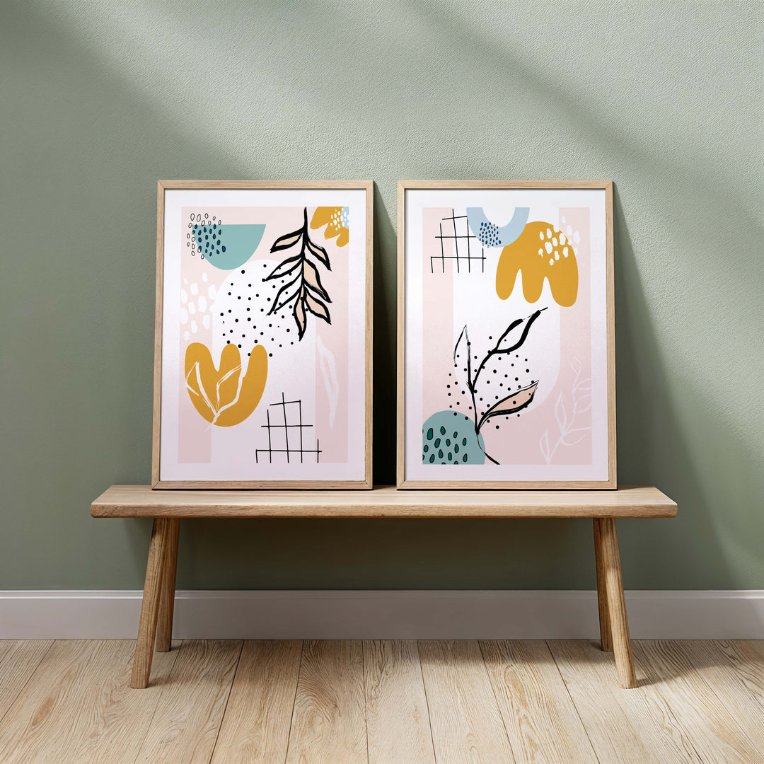 Set of 2 - Mustard I & II