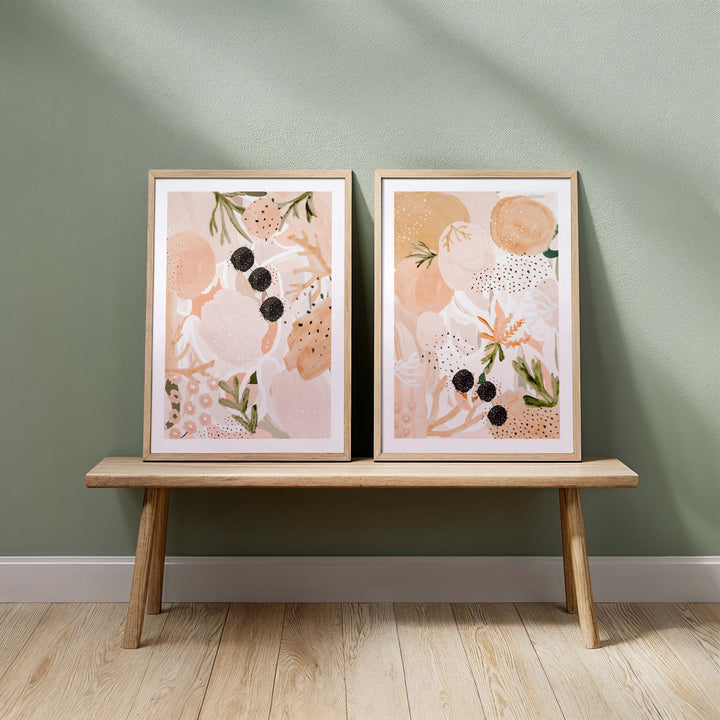 Set of 2 - Peach Gardens no.3 & no.4