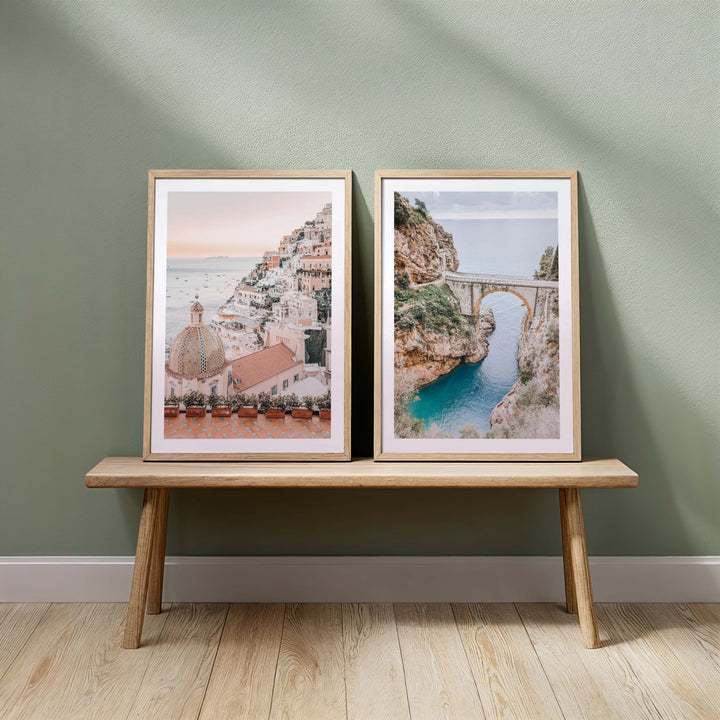 Set of 2 - Positano, Amalifi Coast & Fiordo di Furore, Amalfi Coast