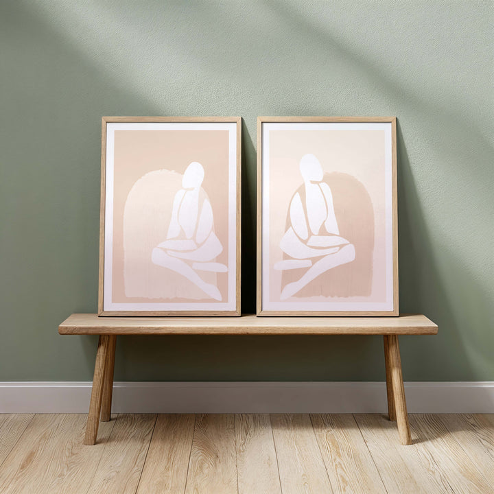 Set of 2 - Nude Figure I & II