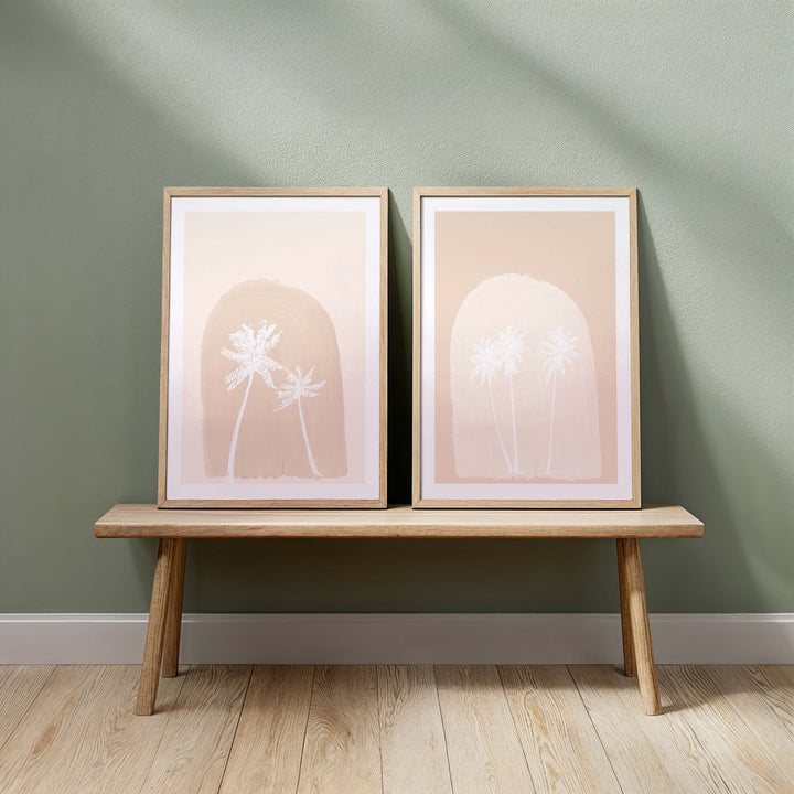 Set of 2 - Nude Palms I & II