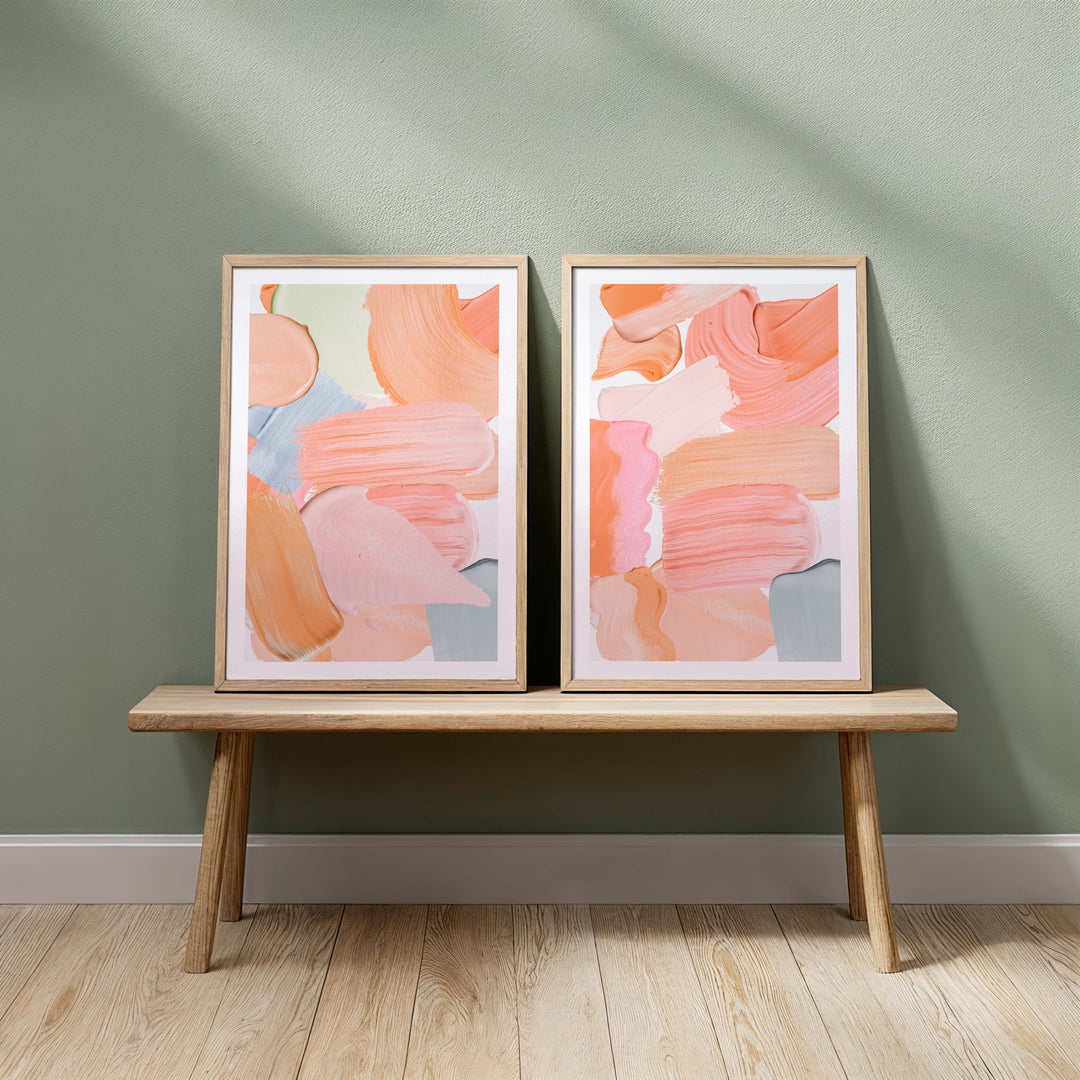 Set of 2 - Set of 2 - Pastel Paint Strokes I & II