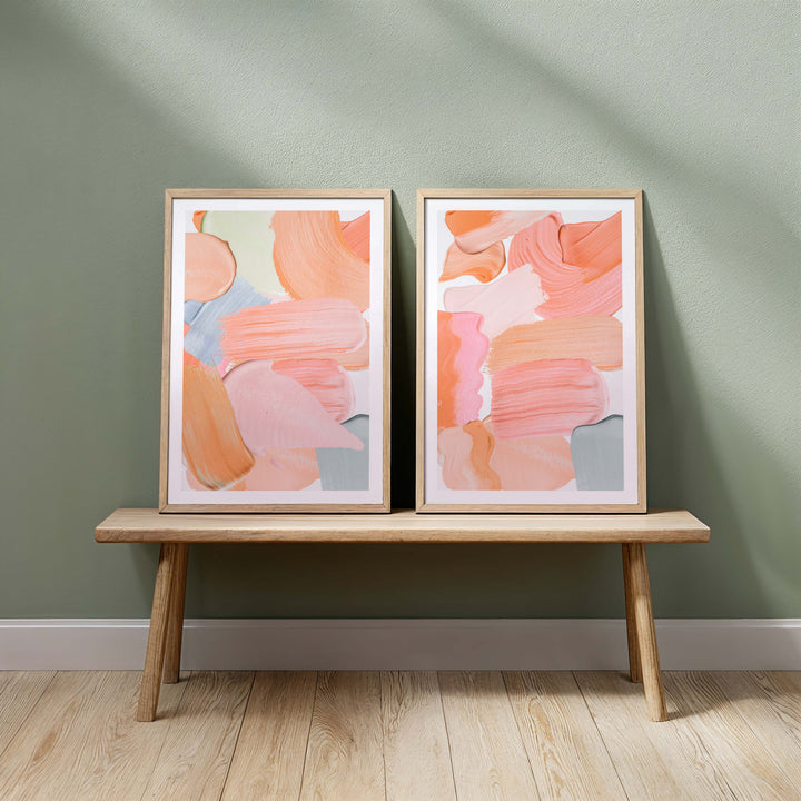 Set of 2 - Set of 2 - Pastel Paint Strokes I & II