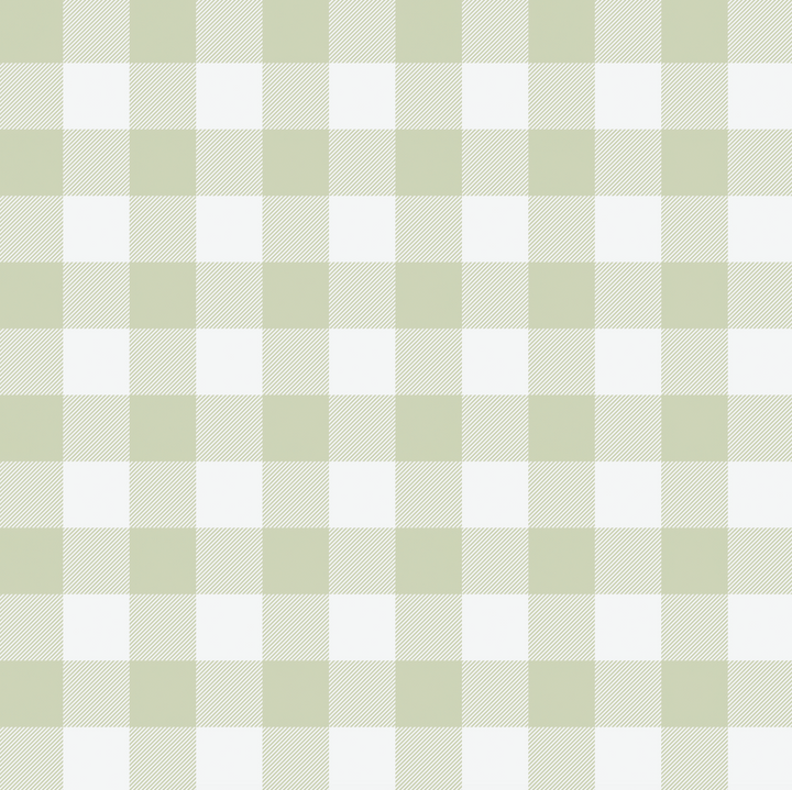 Gingham Soft Green Designer Wallpaper