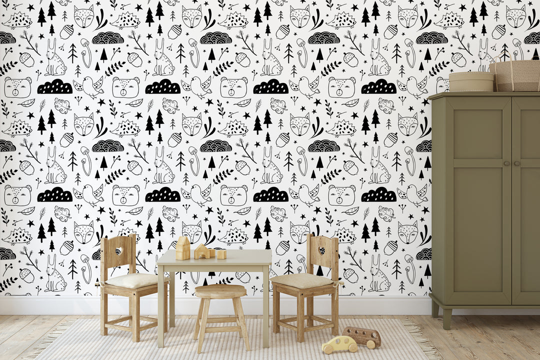 Forest Friends Designer Wallpaper