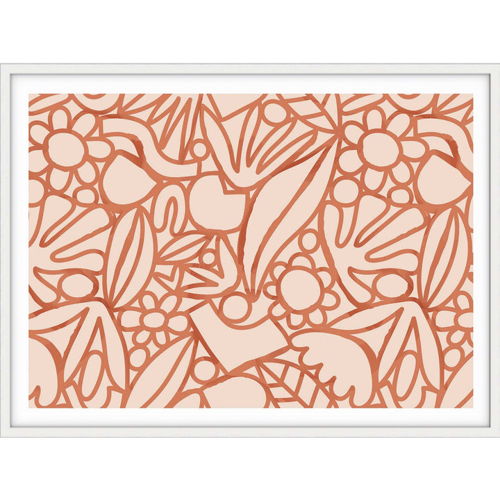 Orange Watercolour Flowers