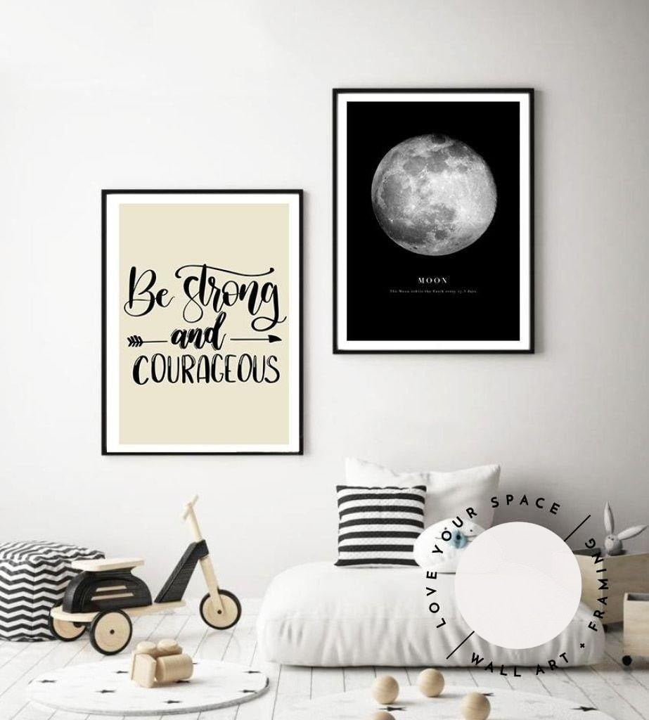 A Cute Pair - Be Strong & Courageous + Moon - Love Your Space