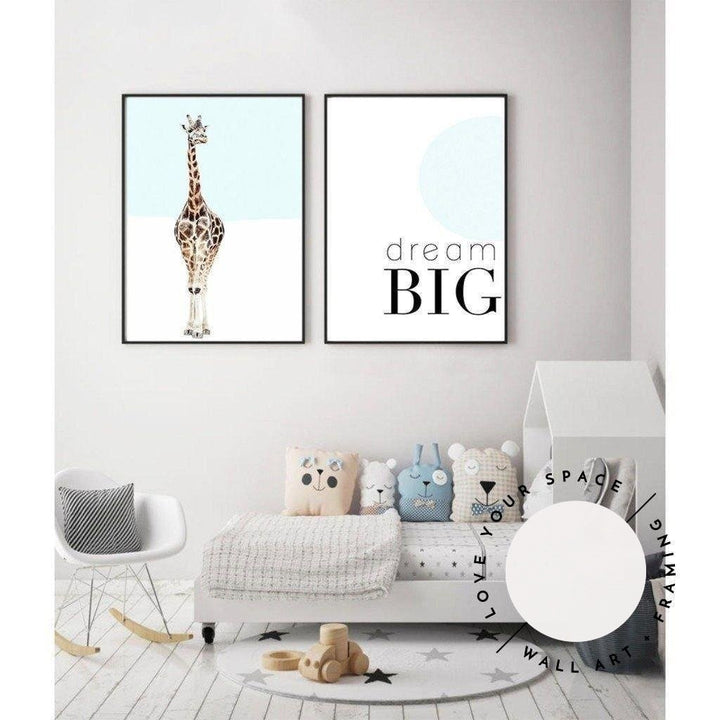 A Cute Pair - Giraffe + Quote - Love Your Space