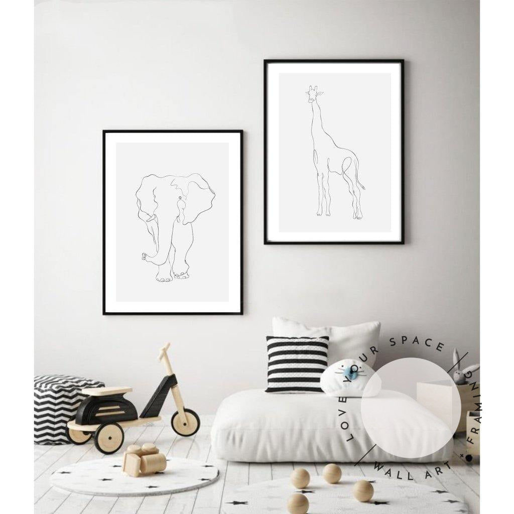 Animal Line Drawings (9 different styles) - Love Your Space