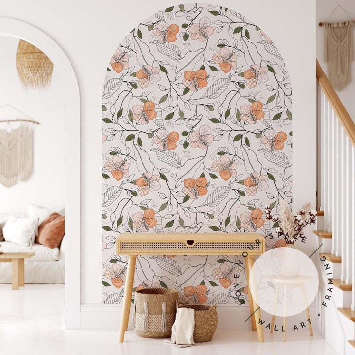 Arch Decal | Peach Flowers - Love Your Space