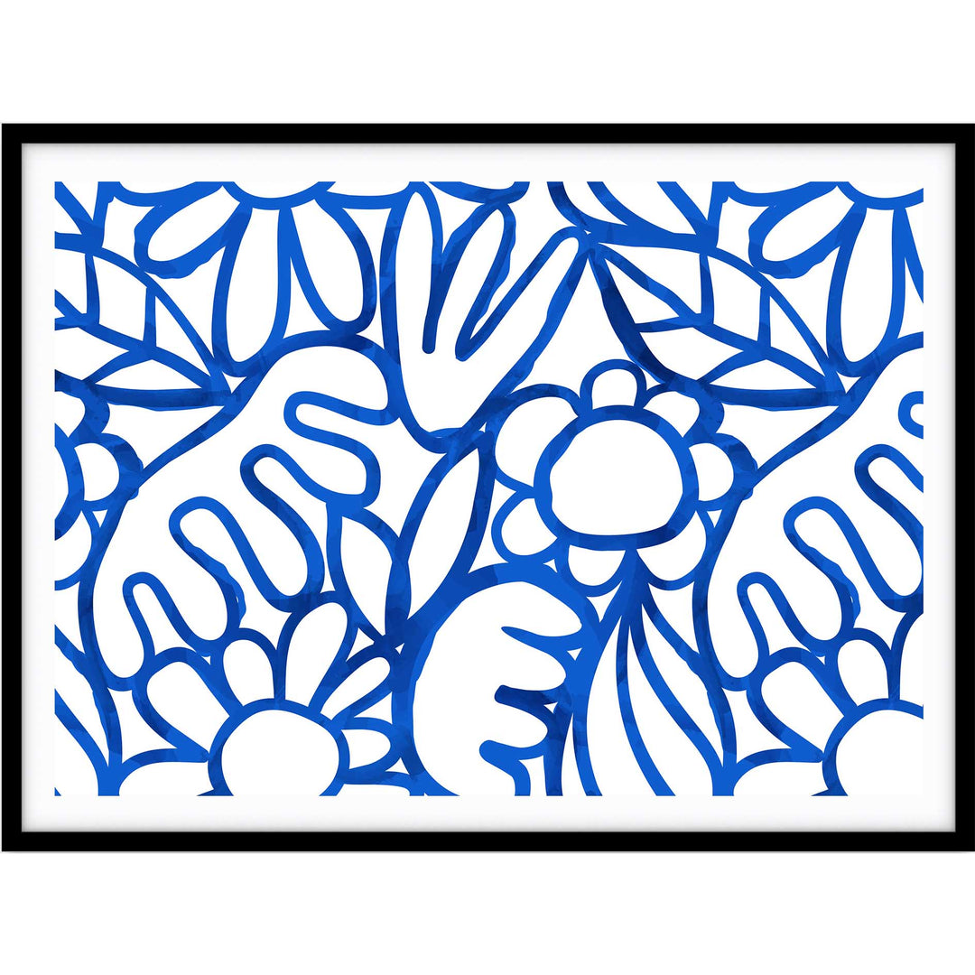 Blue Watercolour Flowers