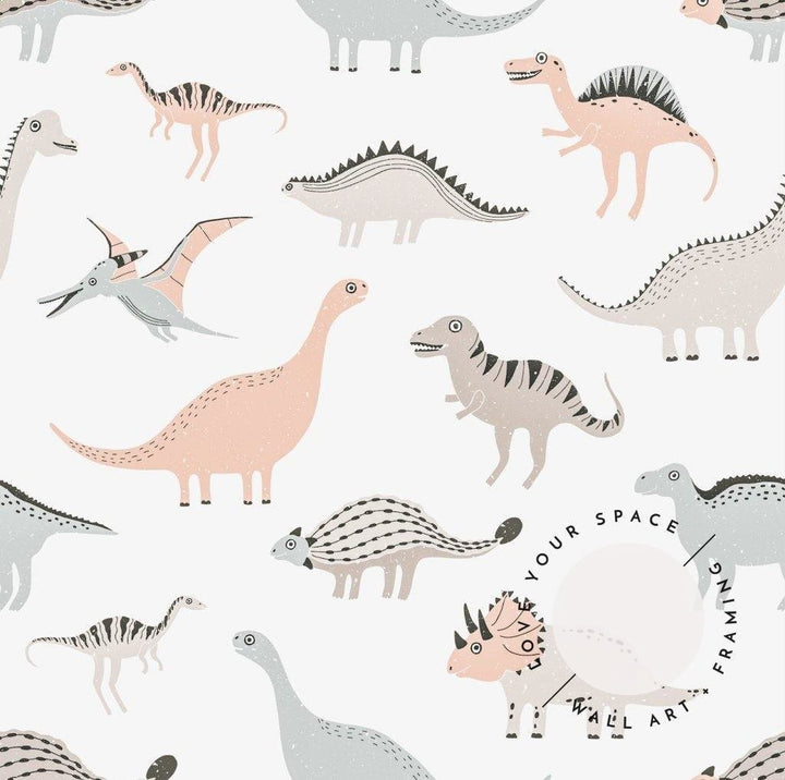 Cute Dino Designer Wallpaper - Love Your Space