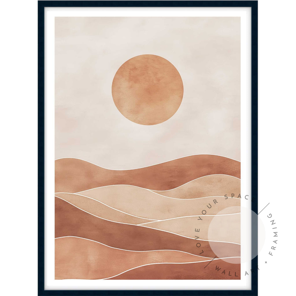 Desert Glow I A4 (21cm x 29.7cm) / Black Posters Prints & Visual Artwork
