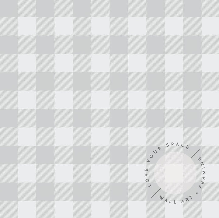 Gingham Soft Grey  Designer Wallpaper