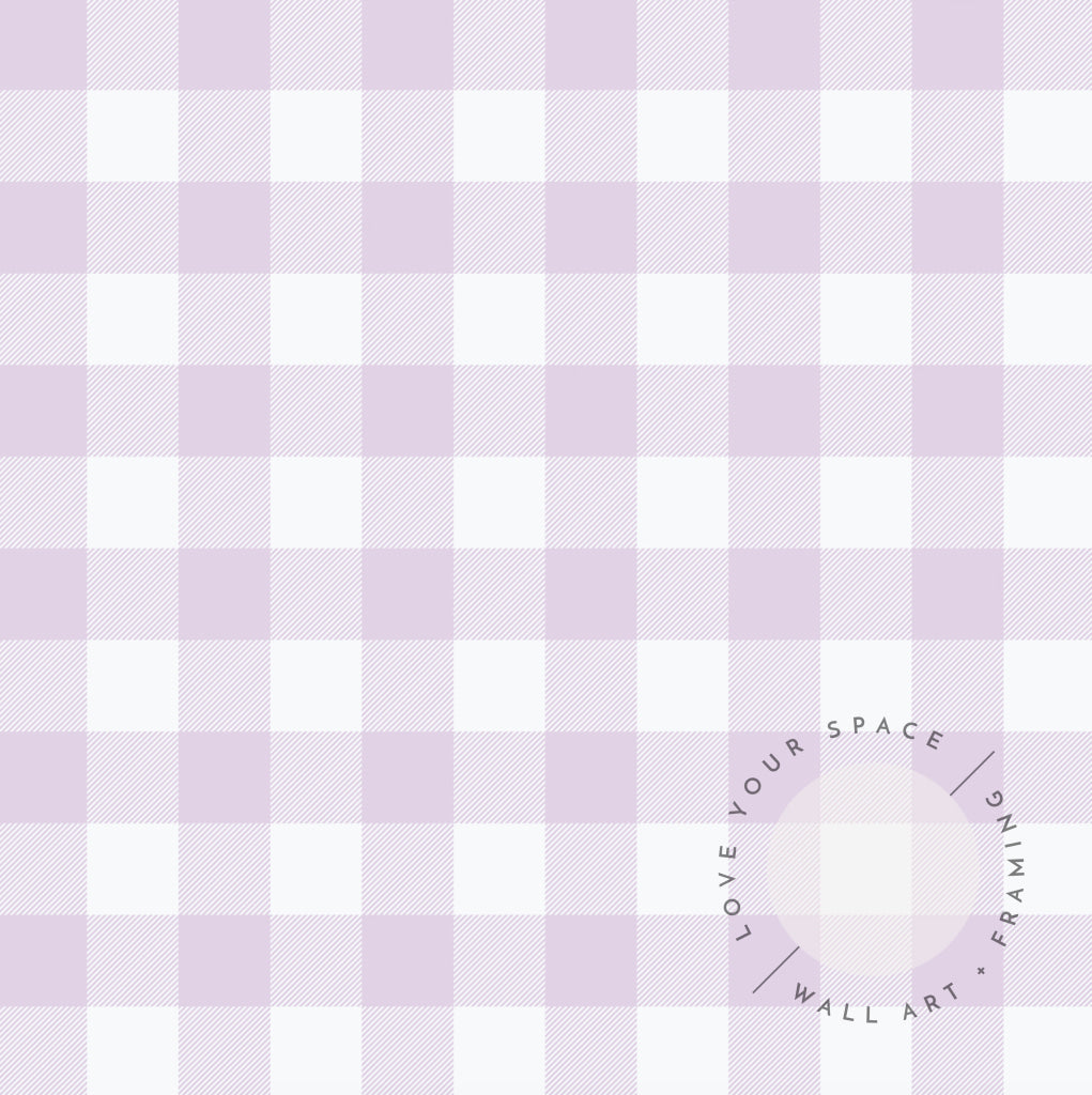 Gingham Soft Lilac  Designer Wallpaper