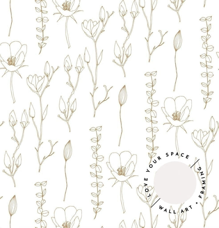 Gold Magnolia Designer Wallpaper - Love Your Space