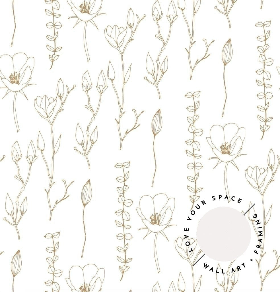 Gold Magnolia Designer Wallpaper - Love Your Space