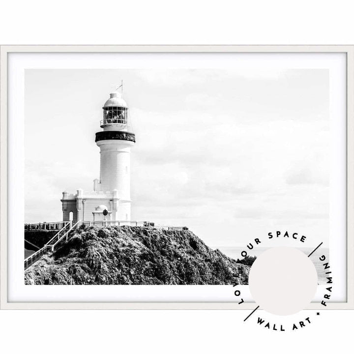 Lighthouse - Byron Bay no.2 - Black & White - Love Your Space