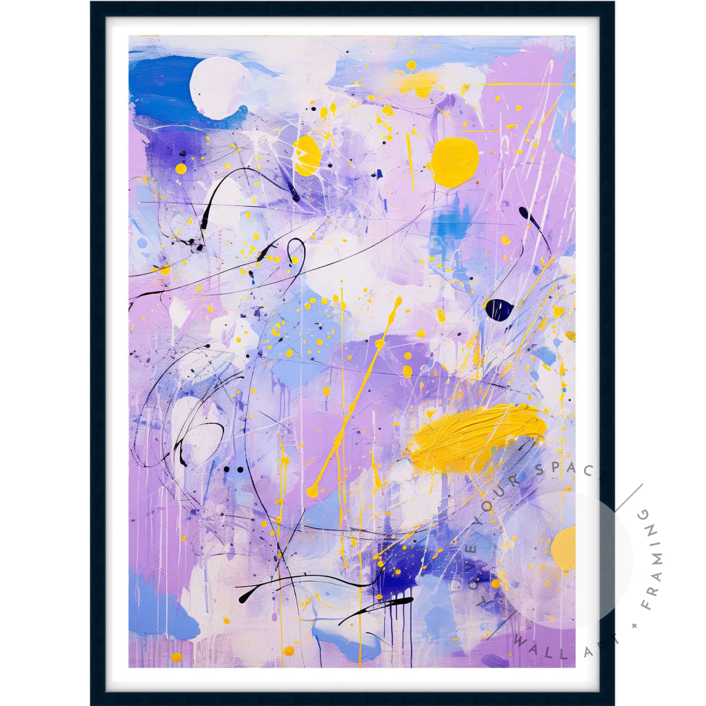 Lilac Pop I A4 (21cm x 29.7cm) / Black Posters Prints & Visual Artwork