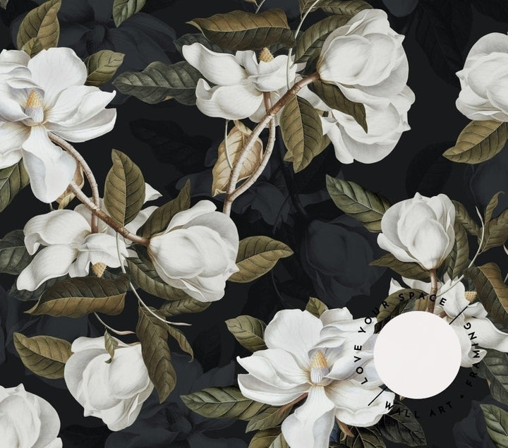 Magnolia Designer (dark) - Wallpaper - Love Your Space