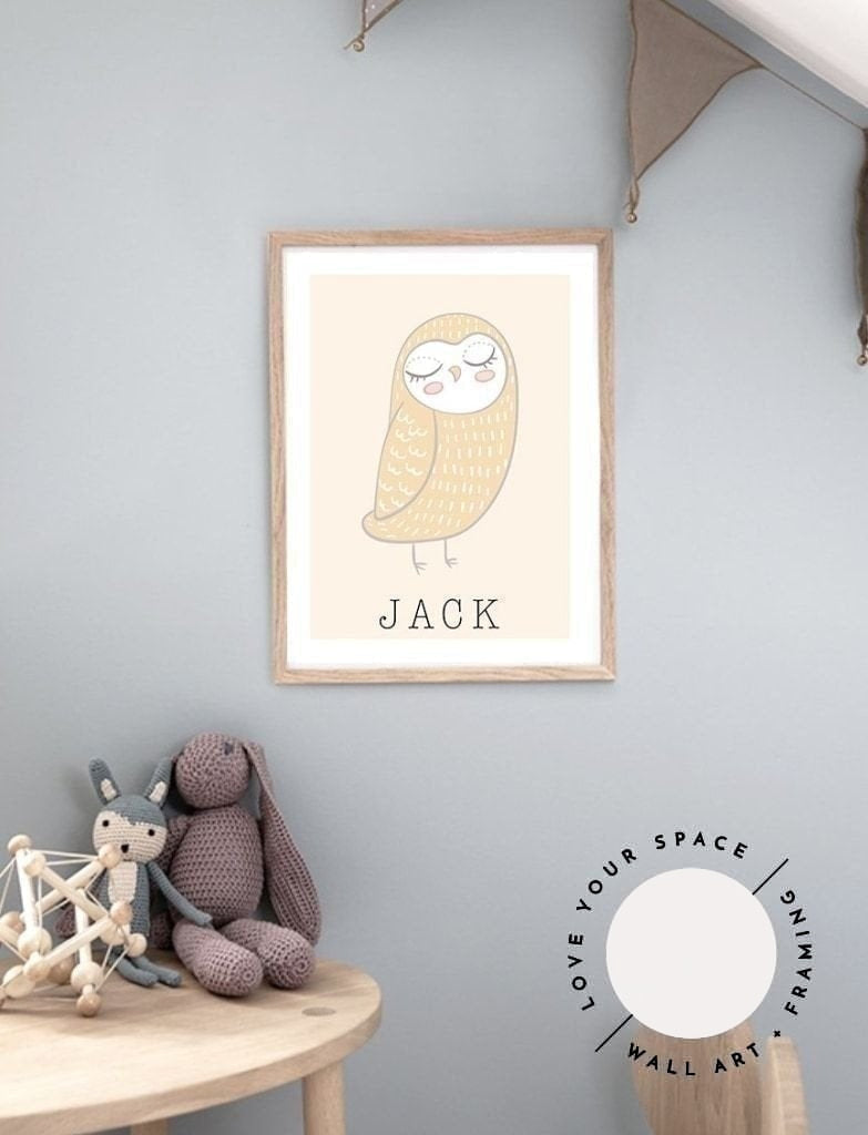 Owl - Custom Name - Love Your Space