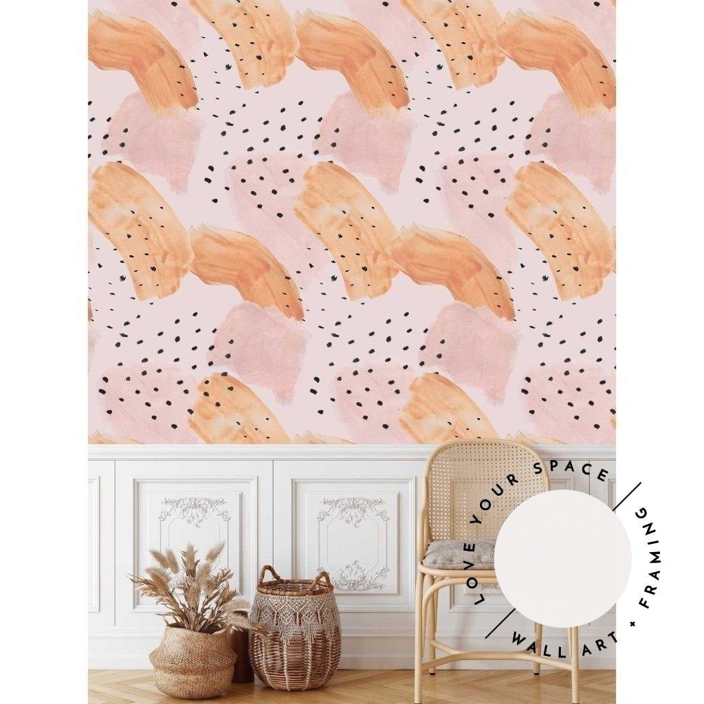 Paint Strokes & Dots Designer Wallpaper - Love Your Space