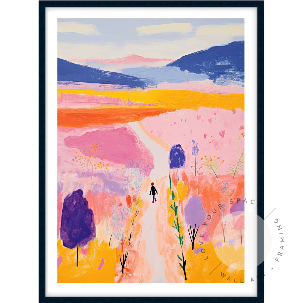 Painted Journey A4 (21cm x 29.7cm) / Black Posters Prints & Visual Artwork