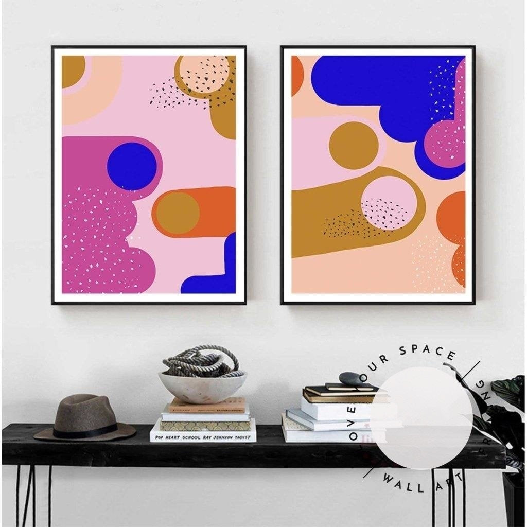 Set of 2 - Pop Of Colour I & II - Love Your Space