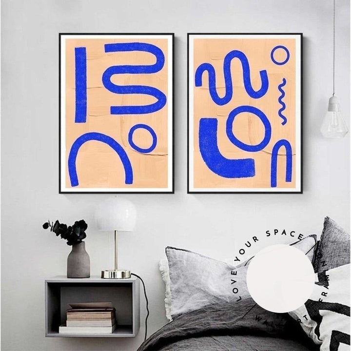 Set of 2 -Désirée I & II - Blue - Love Your Space