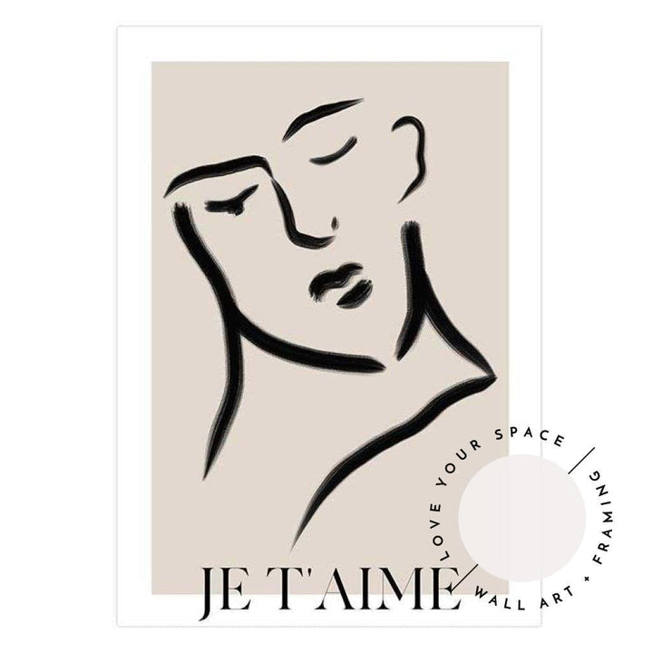 Set of 2 - Rubber Plant & Je T'aime no.2 - Love Your Space