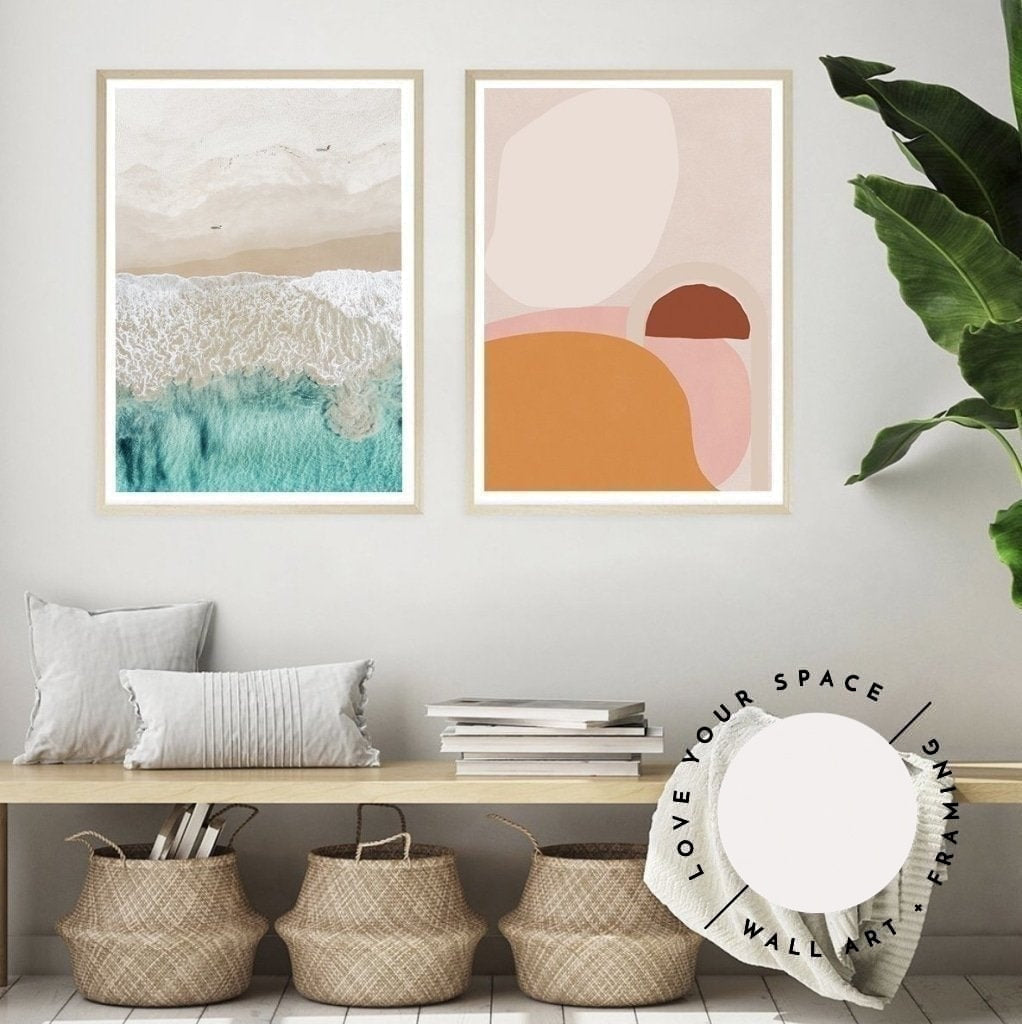 Set of 2 - Shoal Bay & Terracotta no.3 - Love Your Space