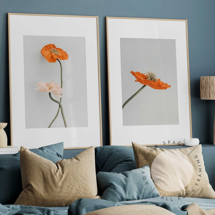 Set of 2 - Tall Poppy I & II