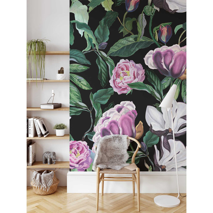 Maple & Peony Designer Wallpaper