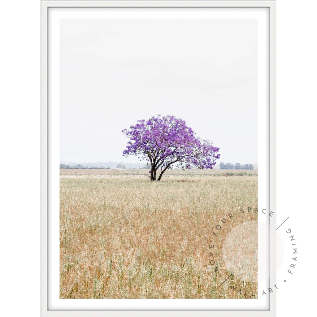 The Lonely Jacaranda I A4 (21cm x 29.7cm) / White Posters Prints & Visual Artwork