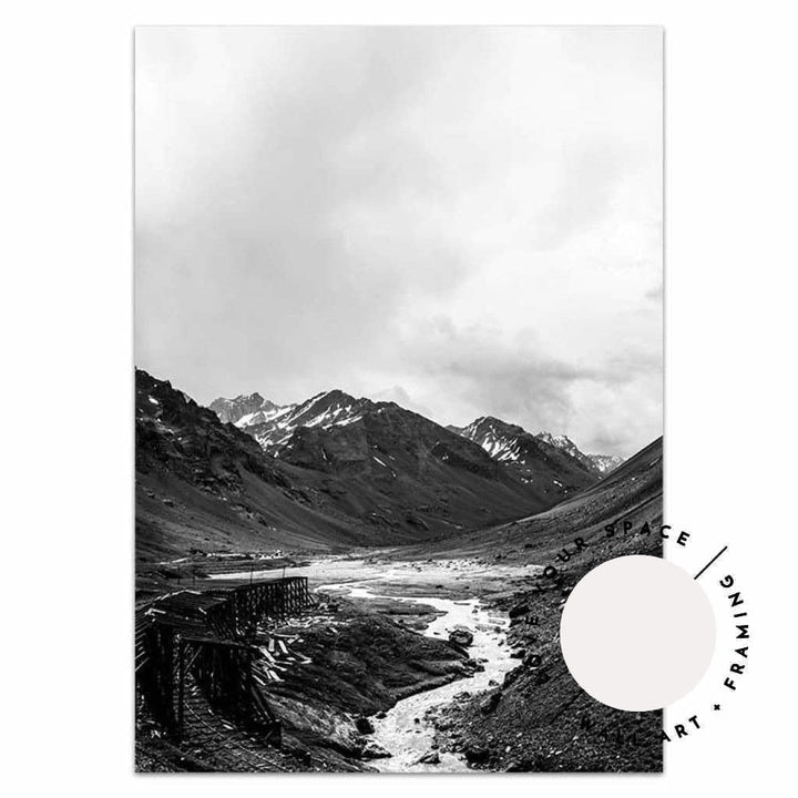 The Southern Andes no.3 - Black & White - Love Your Space