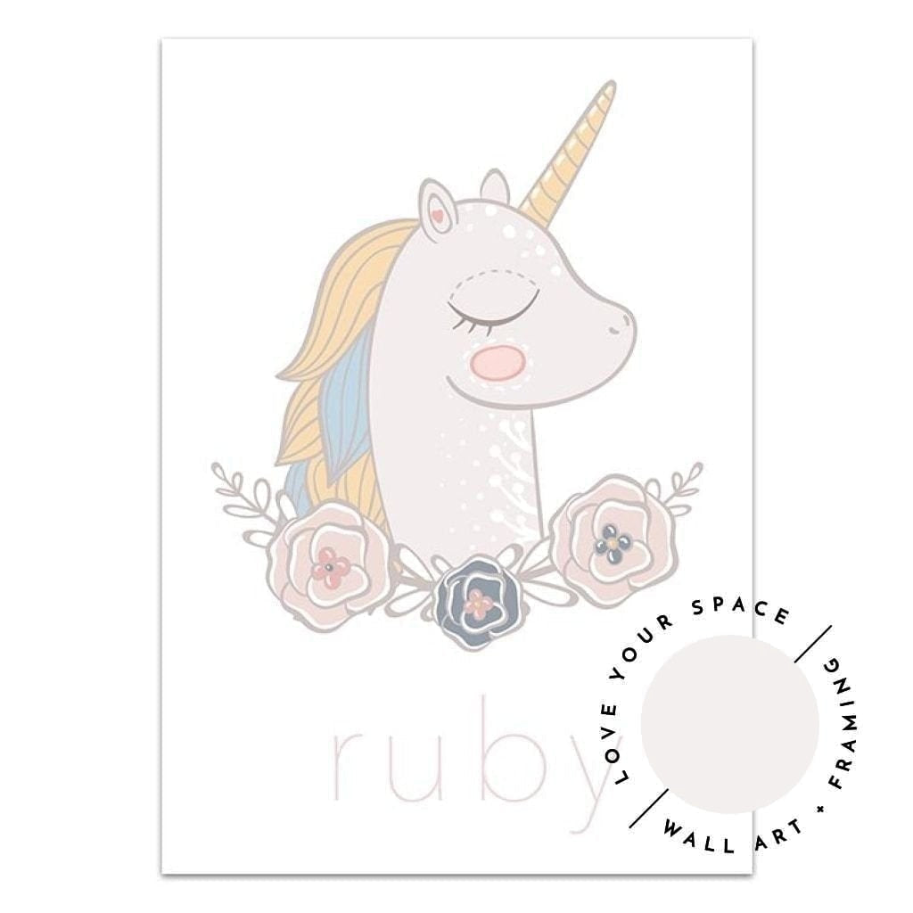 Unicorn - Custom Name - Love Your Space