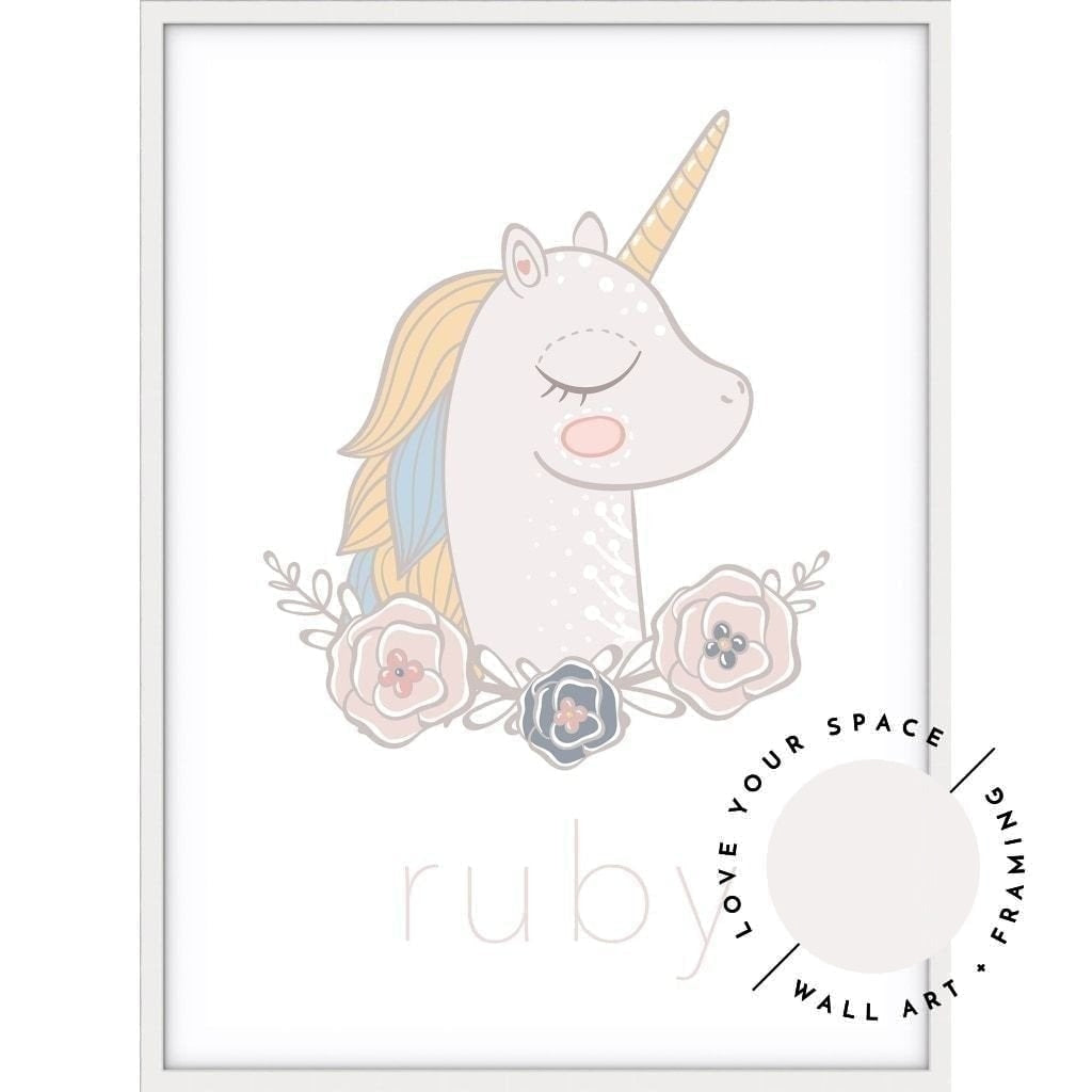 Unicorn - Custom Name - Love Your Space