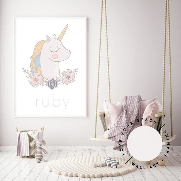 Unicorn - Custom Name - Love Your Space