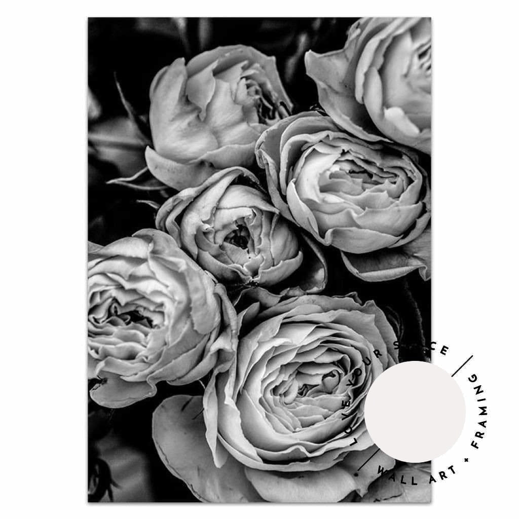 Vintage Rose I - Black & White - Love Your Space