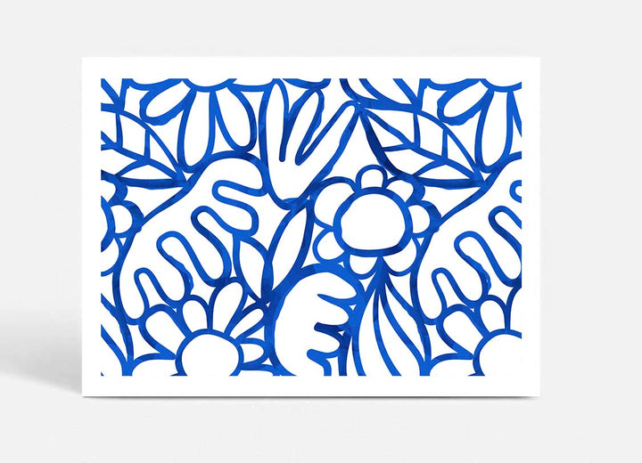 Blue Watercolour Flowers
