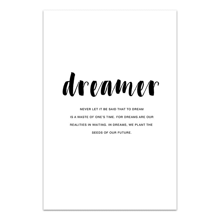 Set of 2 - Pampas Grass II & Dreamer Quote