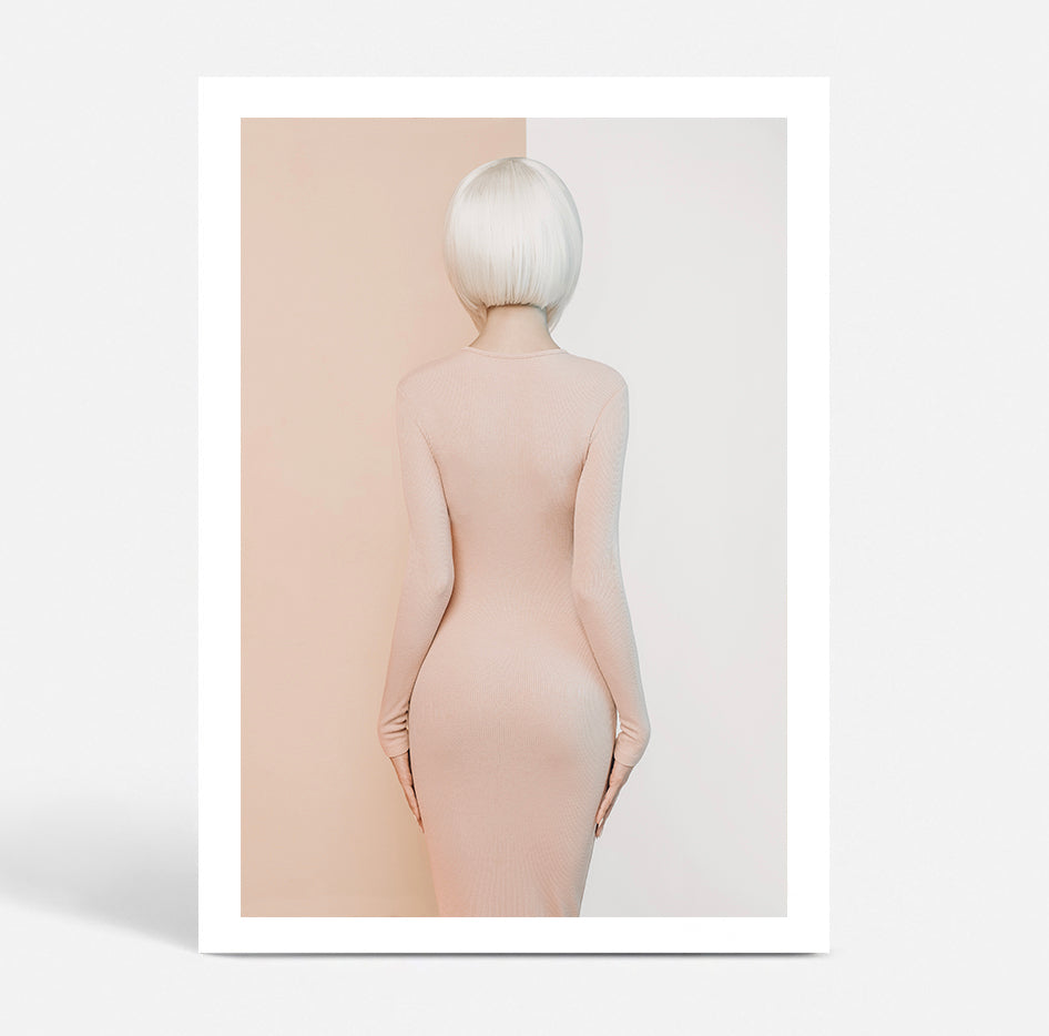 Set of 2 - Peach Curves & Pampas on Peach