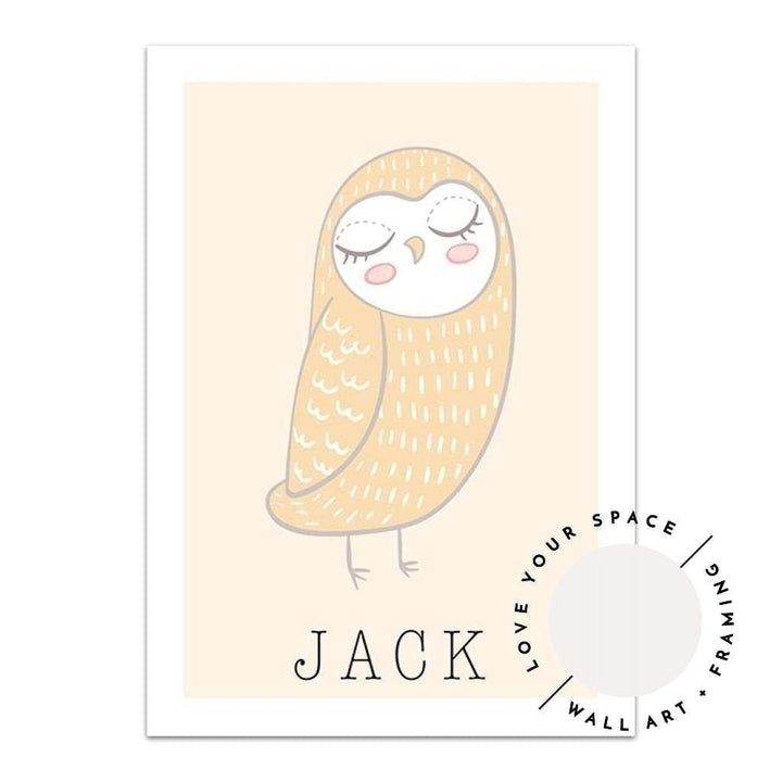 Owl - Custom Name - Love Your Space