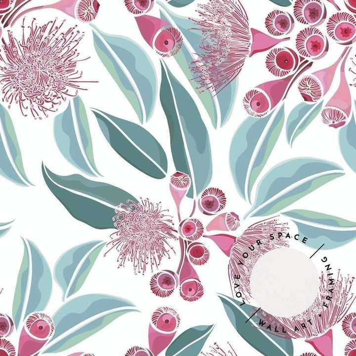 Pink Eucalyptus Designer Wallpaper - Love Your Space